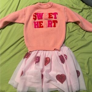 Girls valentines outfit